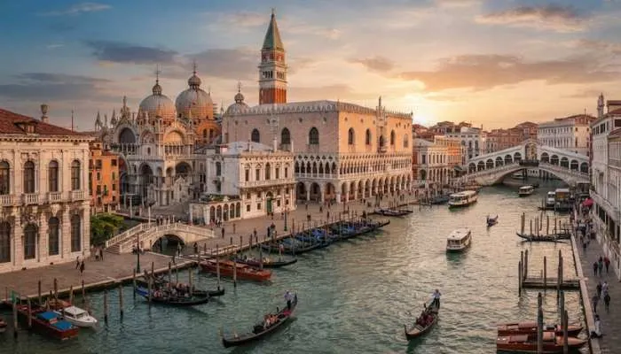 Historic Venetian architecture and canals representing the former Most Serene Republic of Venice (697-1797)